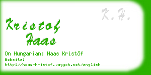 kristof haas business card